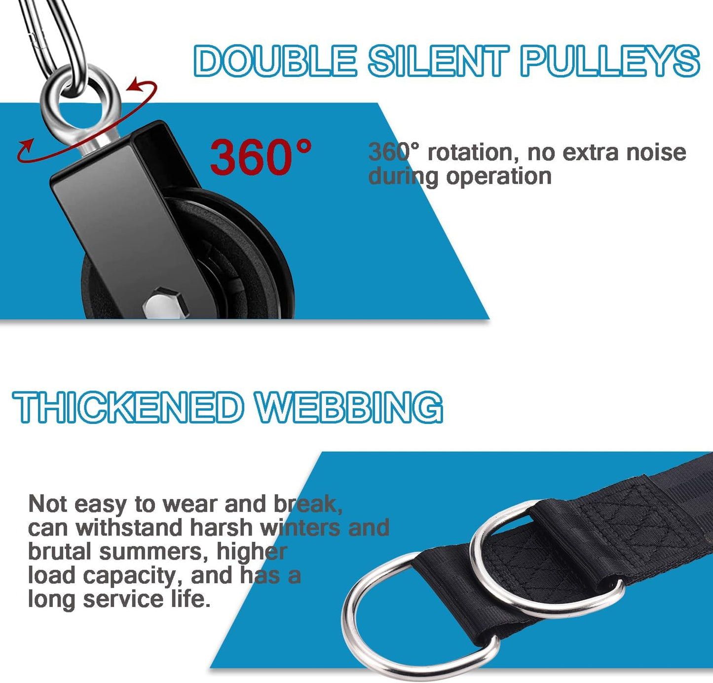 Professional Cable Pulley System for Lat Pulldown and Forearm Training - Home Gym Fitness Equipment and Accessories