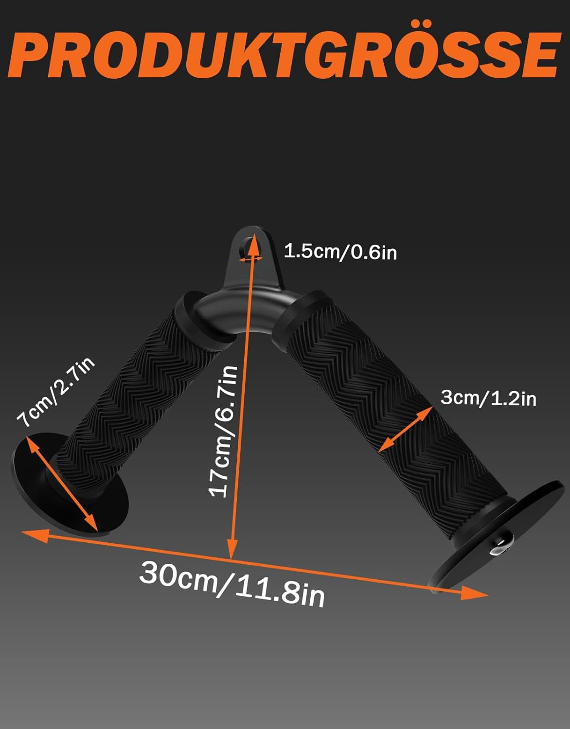 Fitarc Trizeps V-Stange Kabelzuggriff - Ergonomischer Trizeps Seilzuggriff für Heimfitnessgeräte mit rutschfesten Gummigriffen, ideal für Kabelzugmaschinen
