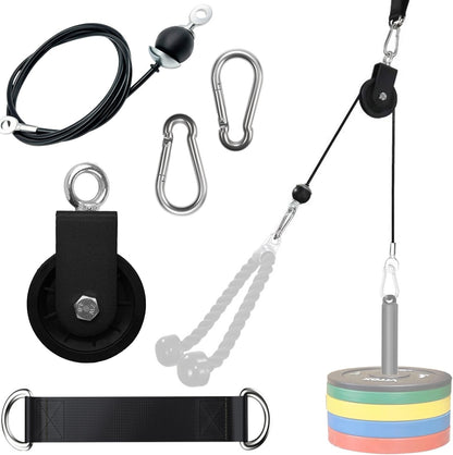 Professional Cable Pulley System for Lat Pulldown and Forearm Training - Home Gym Fitness Equipment and Accessories