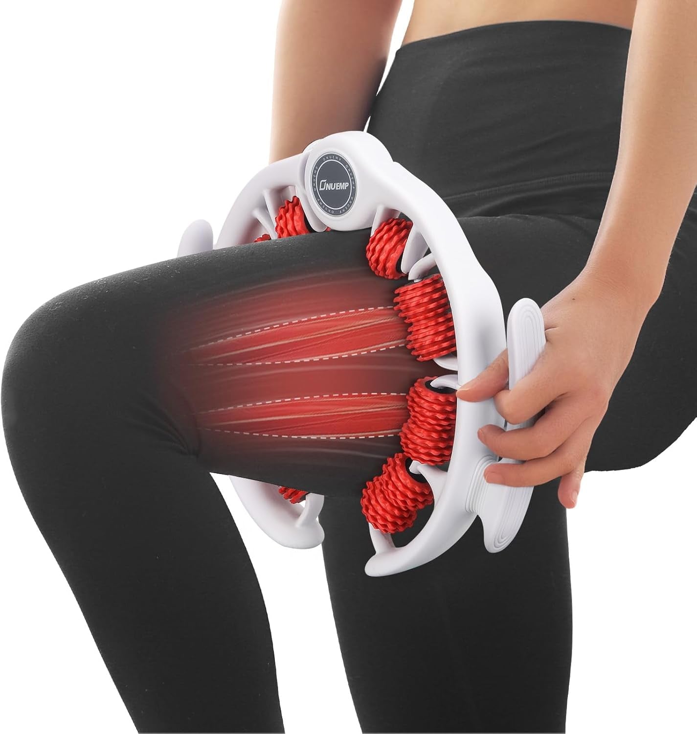Neu Beine Roller - 360° Anti-Cellulite Massagegerät mit Griff, 14 Rollen für Oberschenkelmassage, ideal für Lipödem und Lymphdrainage