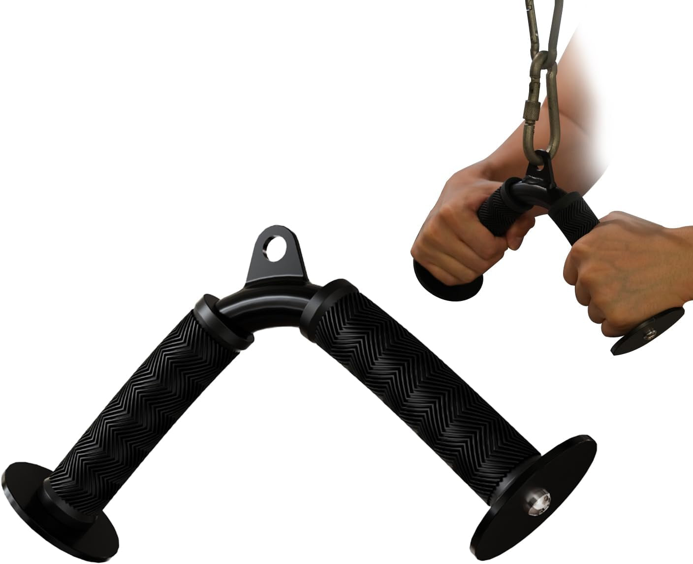 Fitarc Trizeps V-Stange Kabelzuggriff - Ergonomischer Trizeps Seilzuggriff für Heimfitnessgeräte mit rutschfesten Gummigriffen, ideal für Kabelzugmaschinen