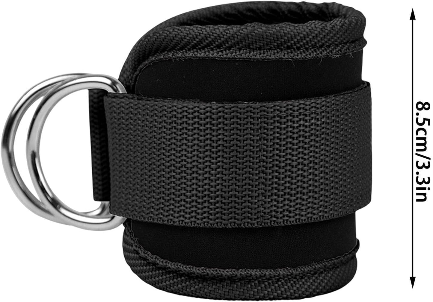 Adjustable Ankle Straps for Cable Machines | D-Ring Leg Extension and Hip Abductor Attachments for Home Gym Workouts