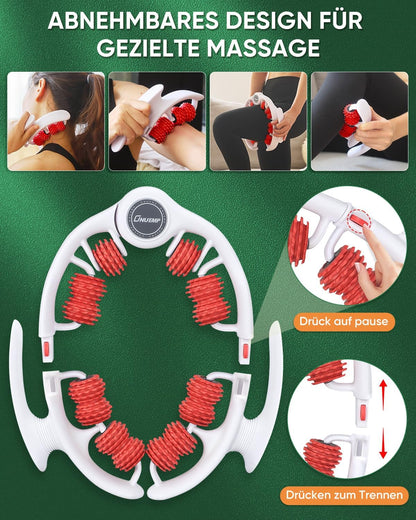 Neu Beine Roller - 360° Anti-Cellulite Massagegerät mit Griff, 14 Rollen für Oberschenkelmassage, ideal für Lipödem und Lymphdrainage