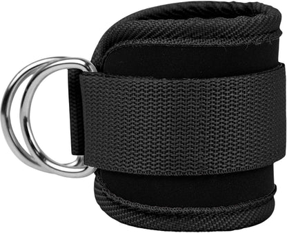 Adjustable Ankle Straps for Cable Machines | D-Ring Leg Extension and Hip Abductor Attachments for Home Gym Workouts